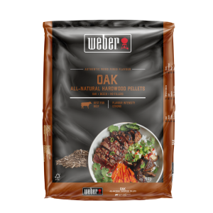 Pellets de madera naturales Weber - Madera de Roble 8 Kg