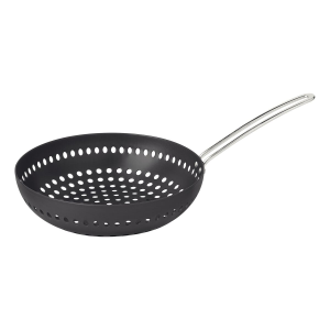 Sarten perforada de acero inoxidable tramontina churrasco