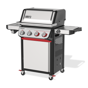 Barbacoa de gas de acero inox Weber Spirit SP-435 con termómetro digital, fuego lateral y Sear Zone