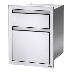 Cajón doble empotrado residuos Napoleon (50x71cm). Cocina de exterior Napoleon. Acero inoxidable.