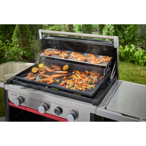 Soporte calentador de dos niveles para plancha Weber 76cm