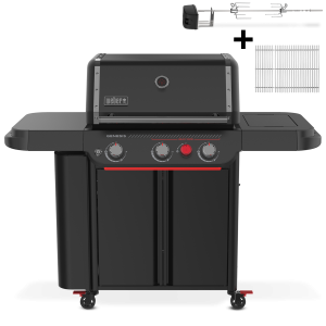 Barbacoa Weber Genesis E-330WR Stealth Edition con asador giratorio EXCLUSIVO STORE